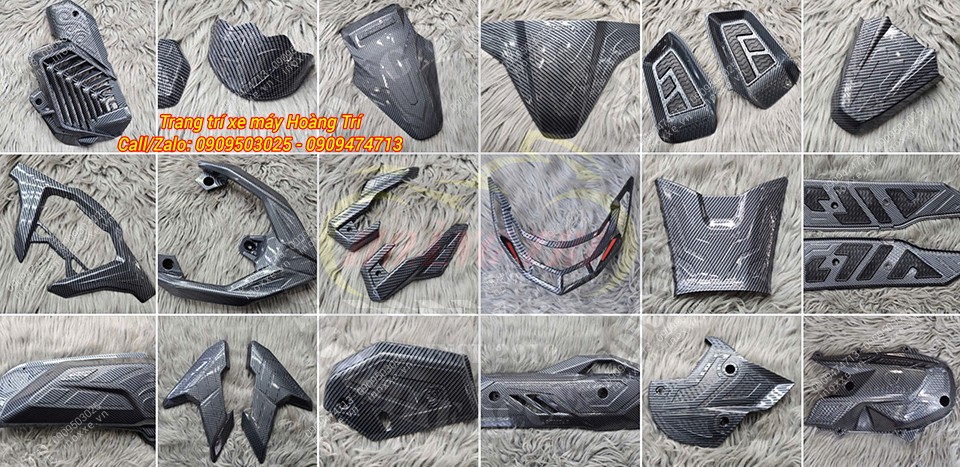 Bộ ốp trang trí carbon cho xe Airblade 2026