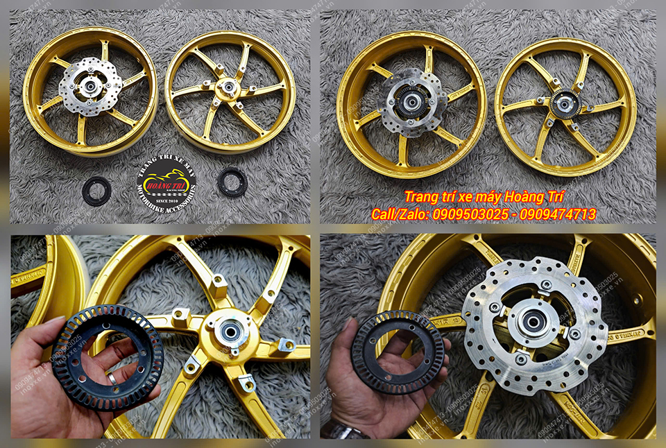 Mâm 6 cây OZ-X1R độ cho xe CBR150R