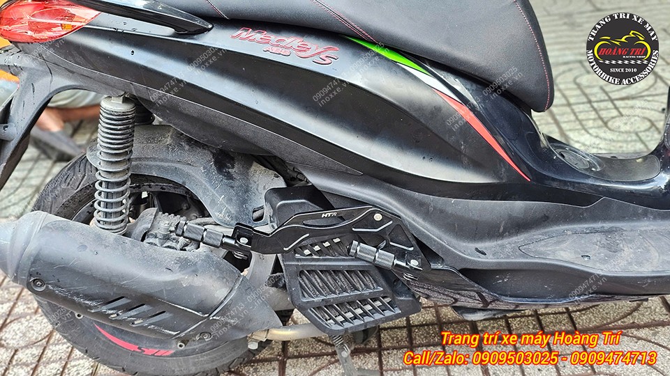 Gác chân phụ HTR độ cho xe Piaggio Medley