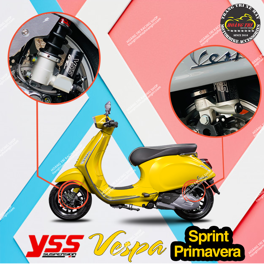 Trọn bộ phuộc YSS G-Top cho xe Vespa Primavera và Vespa Sprint chính hãng Thái Lan