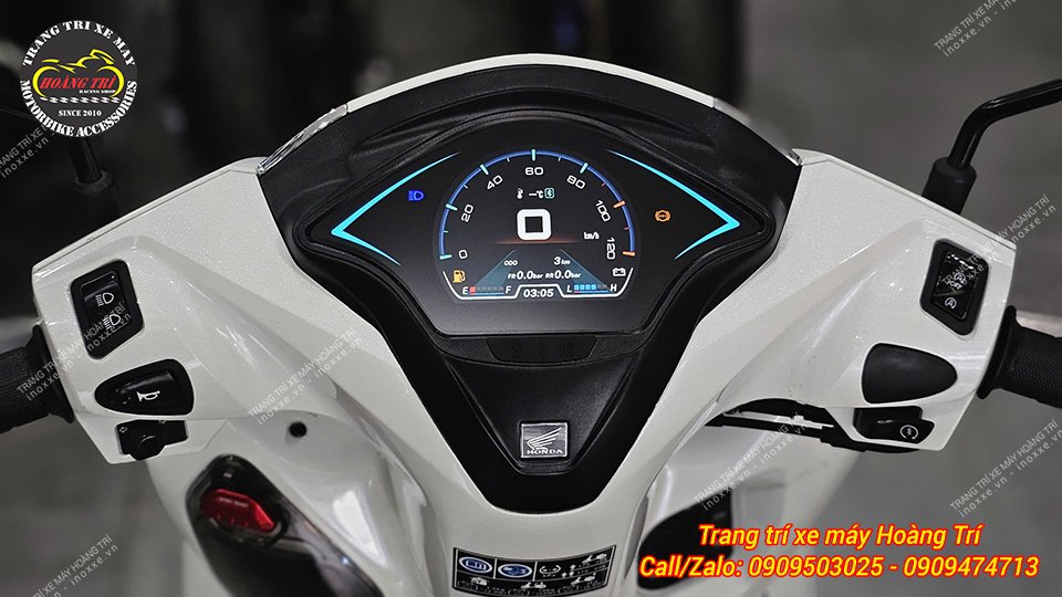 Độ đồng hồ Vespa Full LCD cho xe Honda Lead