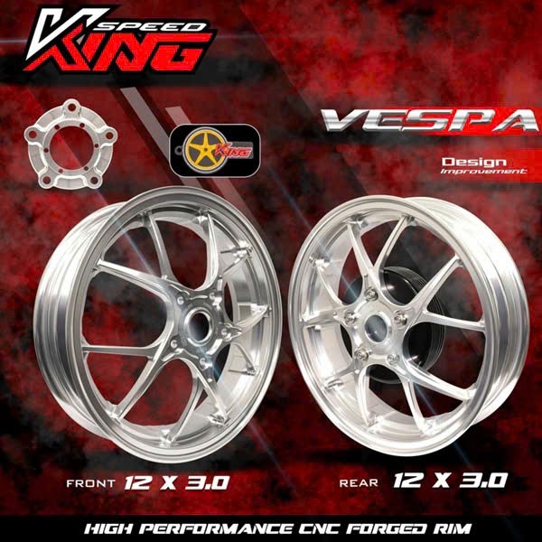 Mâm CNC KingSpeed Vespa Sprint/Primavera mẫu V3