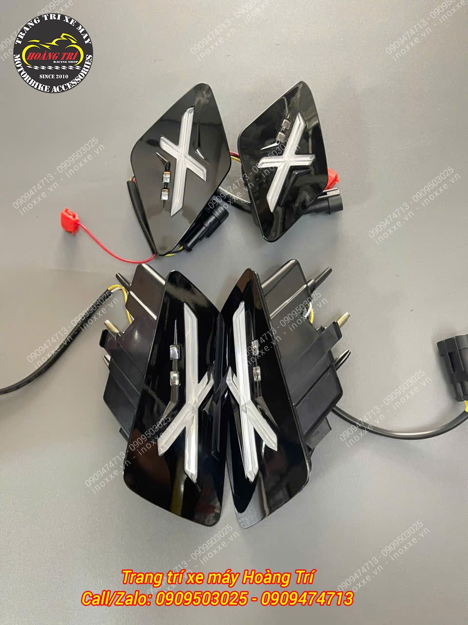 Bộ đèn Led Audi chữ X cho xe Vespa GTS/GTV 2023-2025