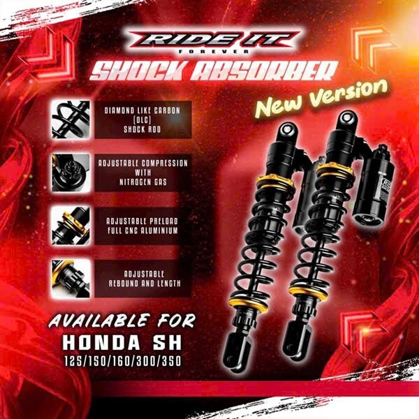 Phuộc sau bình dầu Ride it chính hãng dành cho SH 125/150/160/300/350