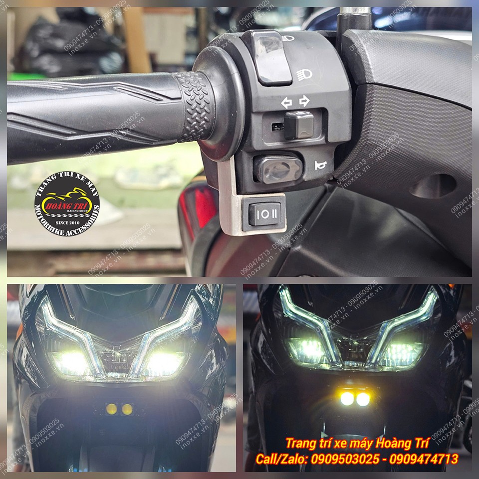 Lắp đèn trợ sáng cho xe Yamaha Lexi 155