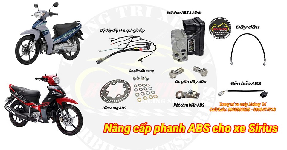 Độ phanh ABS cho xe Sirius