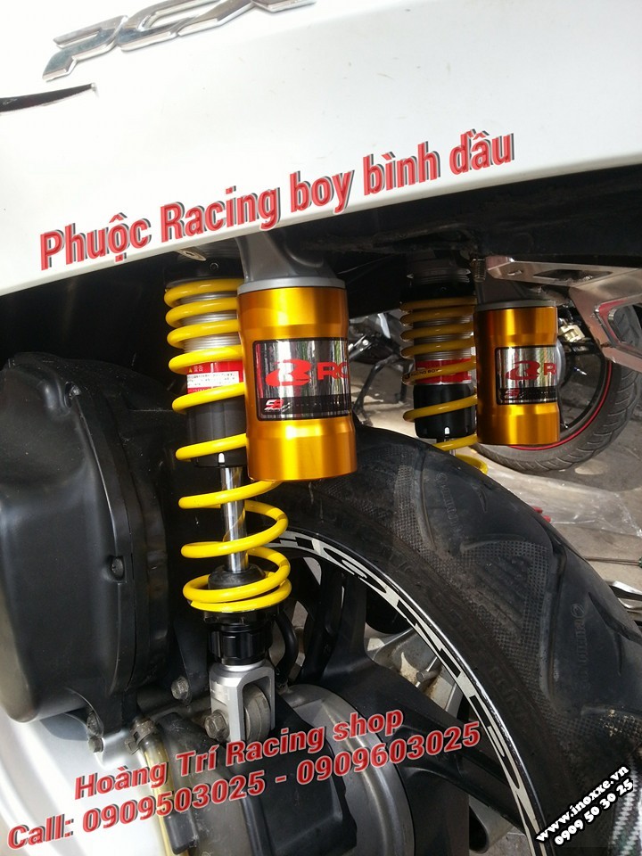 Phuộc sau Racing Boy bình dầu độ xe PCX