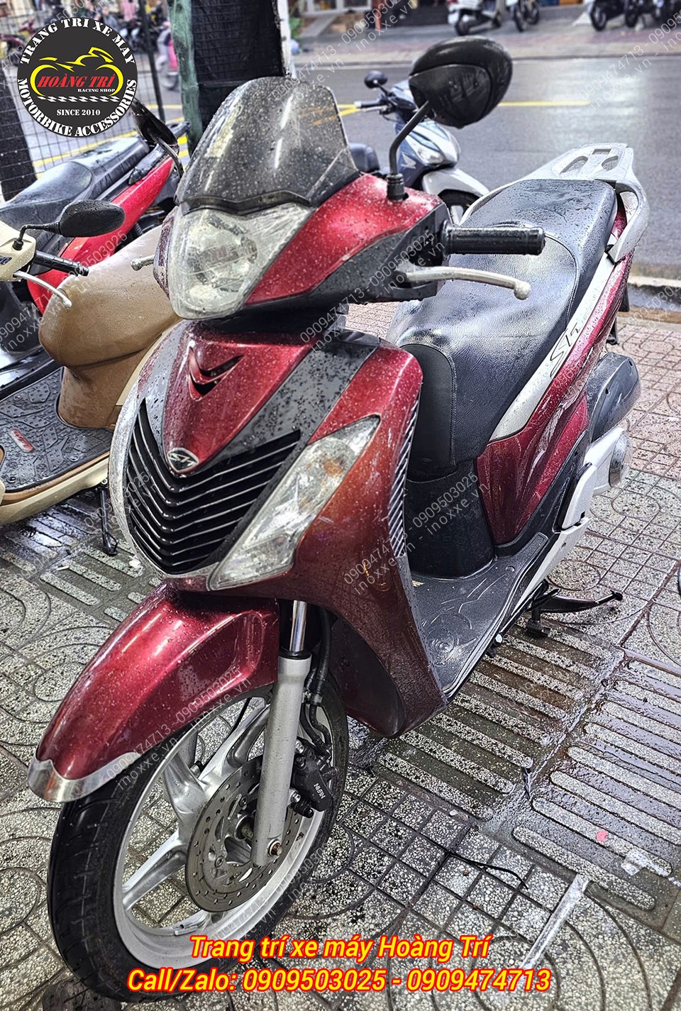 Sơn xe Sh - Sơn full dàn áo màu và áo nhám