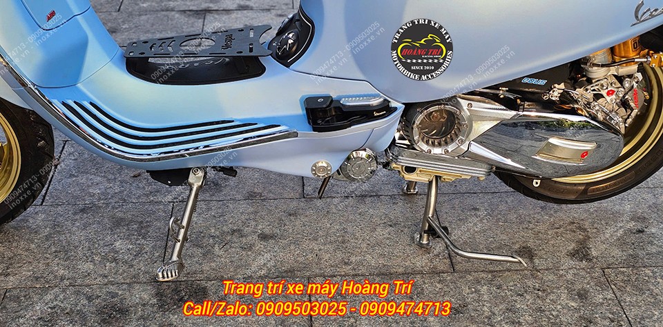 Bộ chân chống inox 304 Vespa Sprint/Primavera