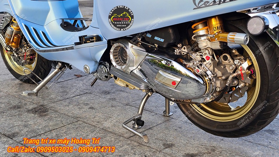 Bộ chân chống inox 304 Vespa Sprint/Primavera