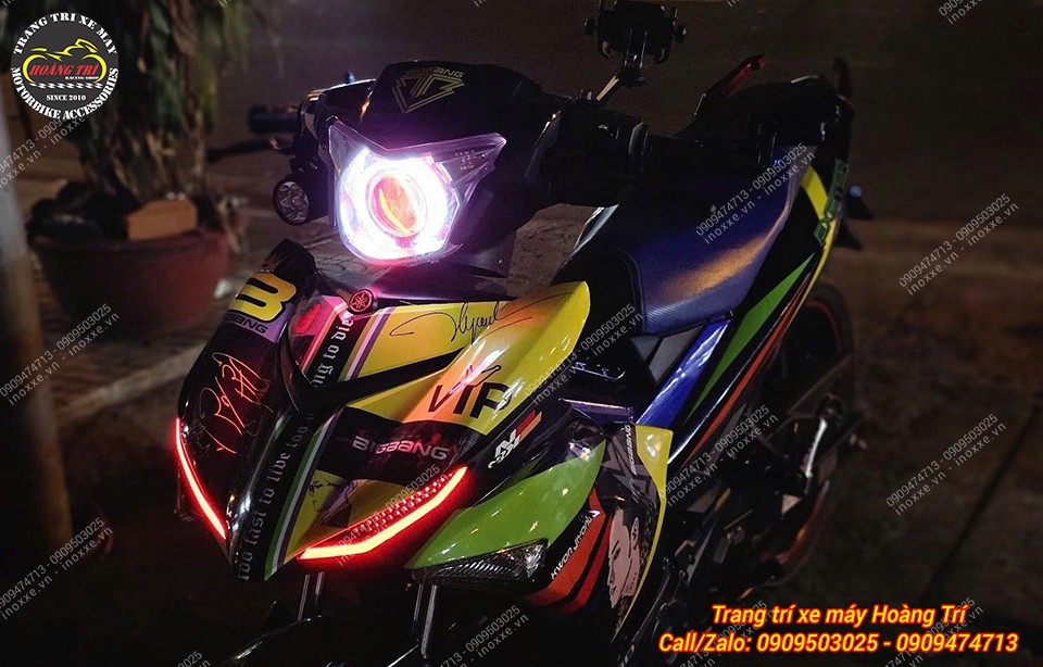 Độ đèn bi cầu Exciter 150