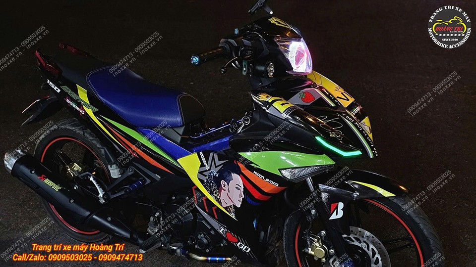 Độ đèn bi cầu Exciter 150