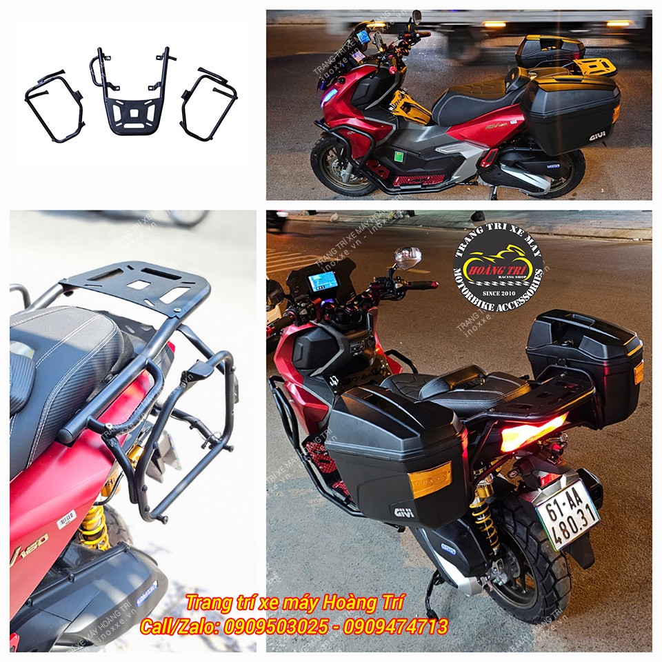 Trọn bộ Baga sau và thùng hông Givi E22N cho xe ADV 160