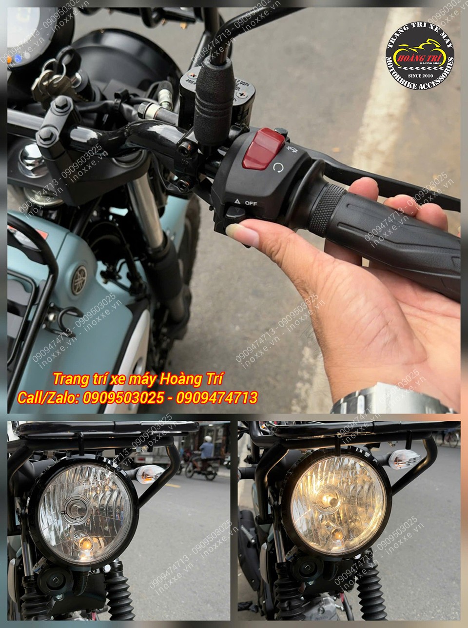 Lắp công tắc tắt mở đèn cho xe PG-1