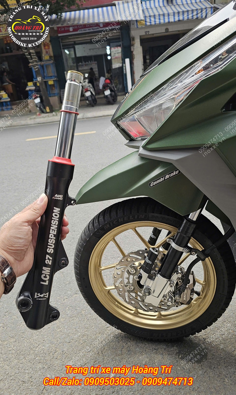 Phuộc trước King Ham Vario 125/150 nhôm CNC