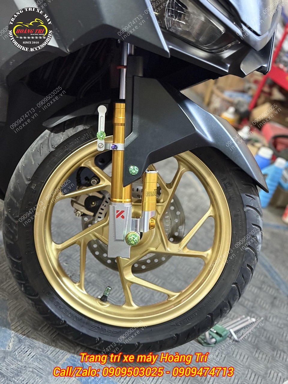 Phuộc trước KingHam Vario 160 nhôm CNC