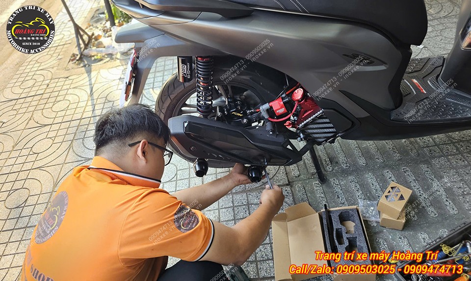 Chống đổ pô nhôm CNC Fux