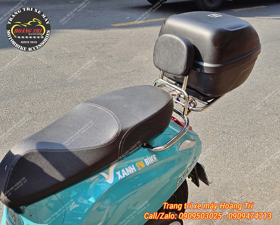 Baga sau xe máy điện EVO kiểu Vespa có nệm tựa lưng