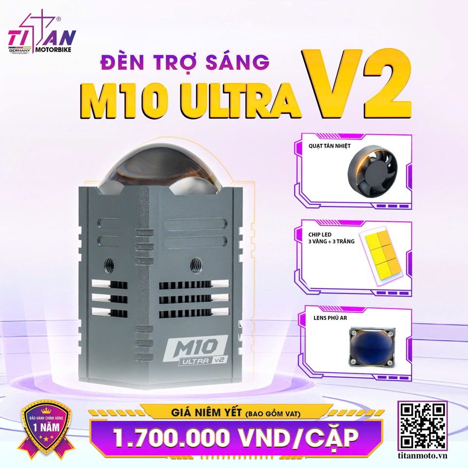 Đèn trợ sáng mini M10 Ultra V2