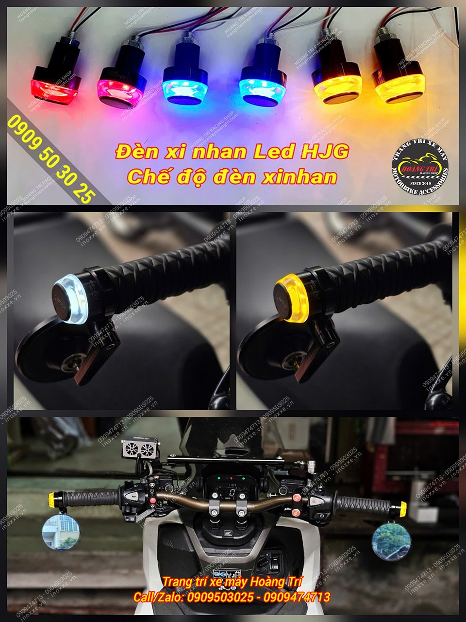 Gù tay lái có đèn lắp cho xe ADV 150/ADV 160