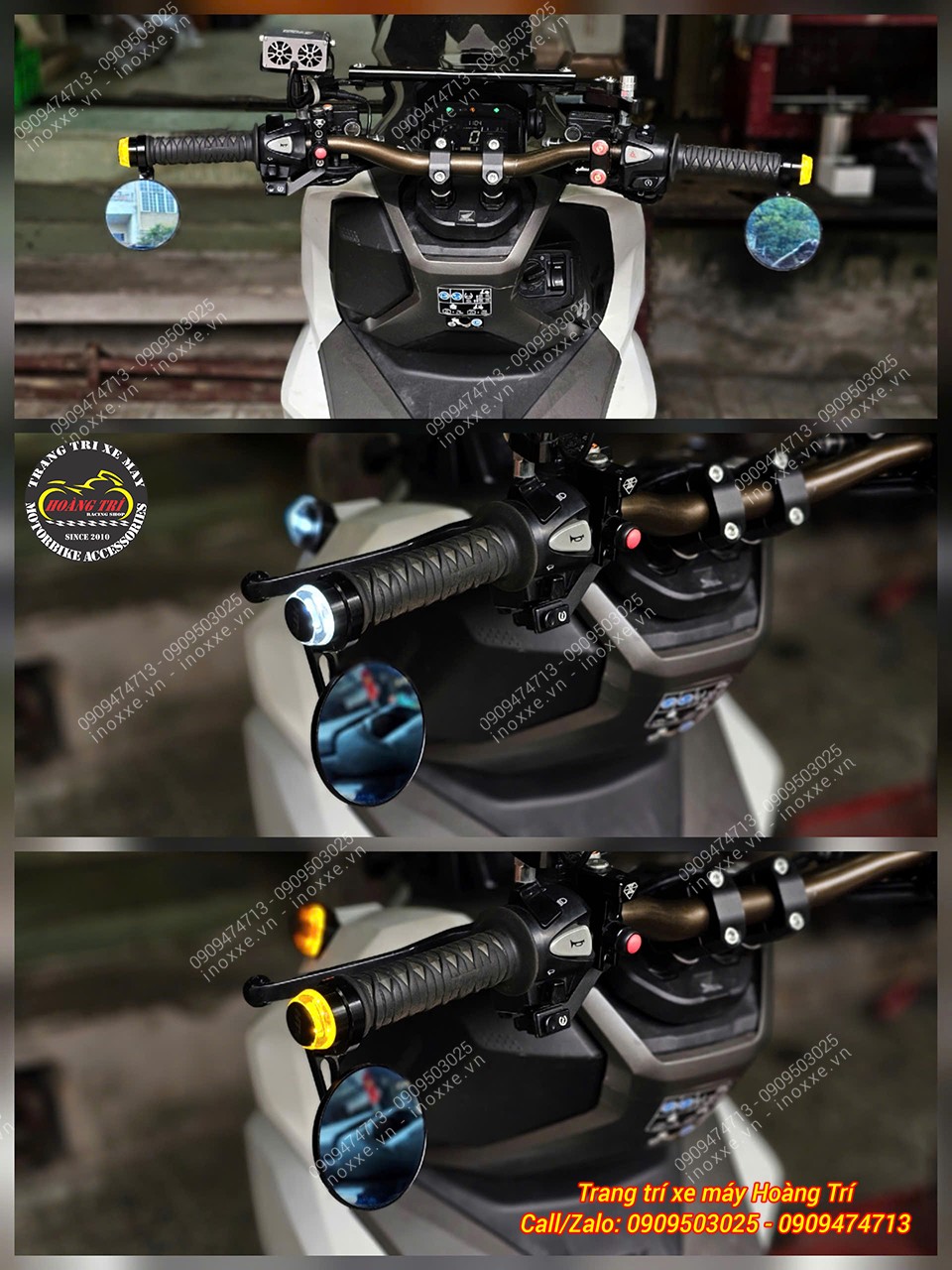 Gù tay lái có đèn lắp cho xe ADV 150/ADV 160