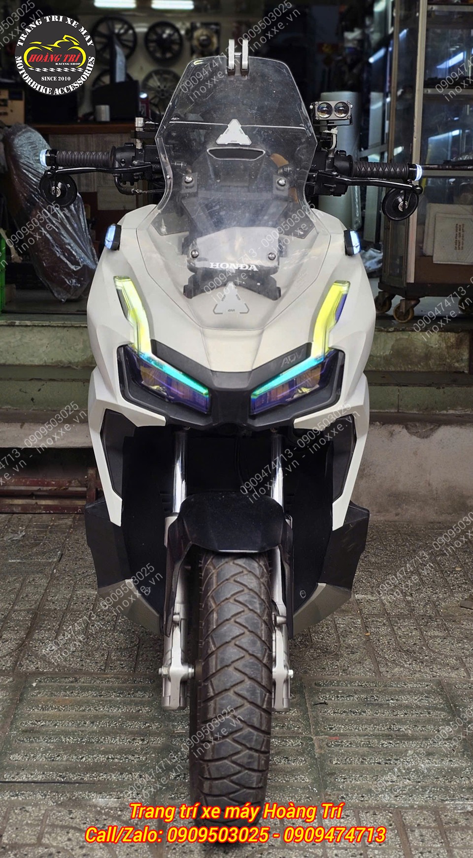 Gù tay lái có đèn lắp cho xe ADV 150/ADV 160