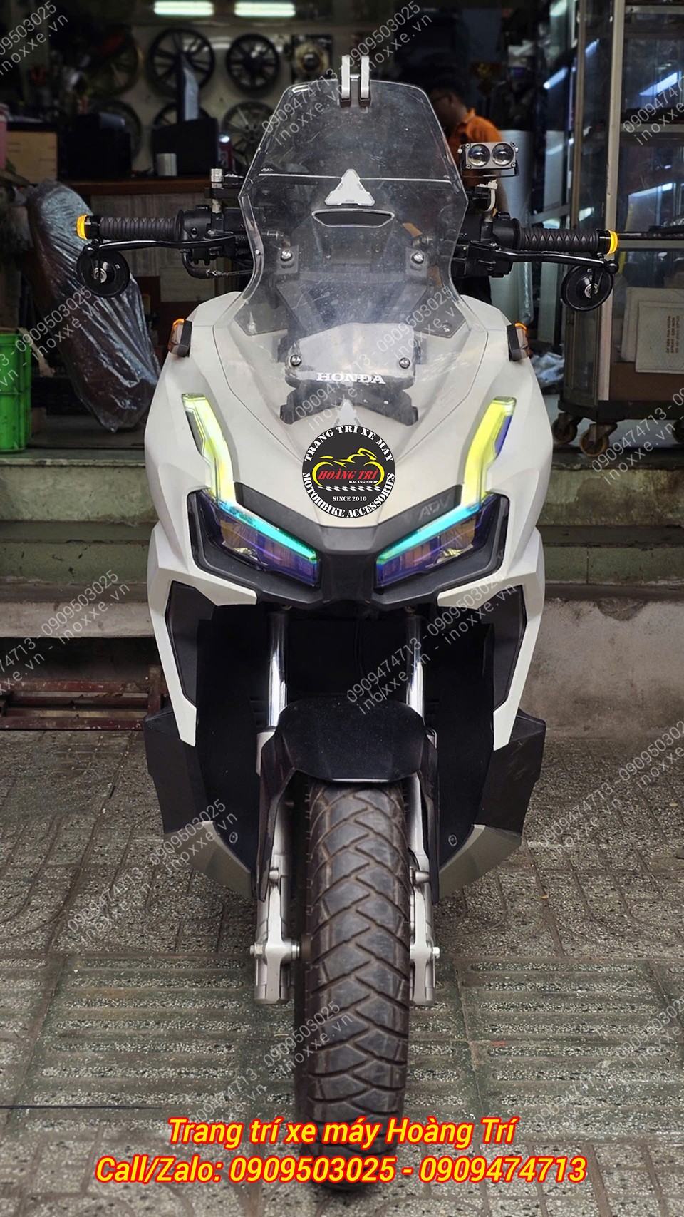 Gù tay lái có đèn lắp cho xe ADV 150/ADV 160