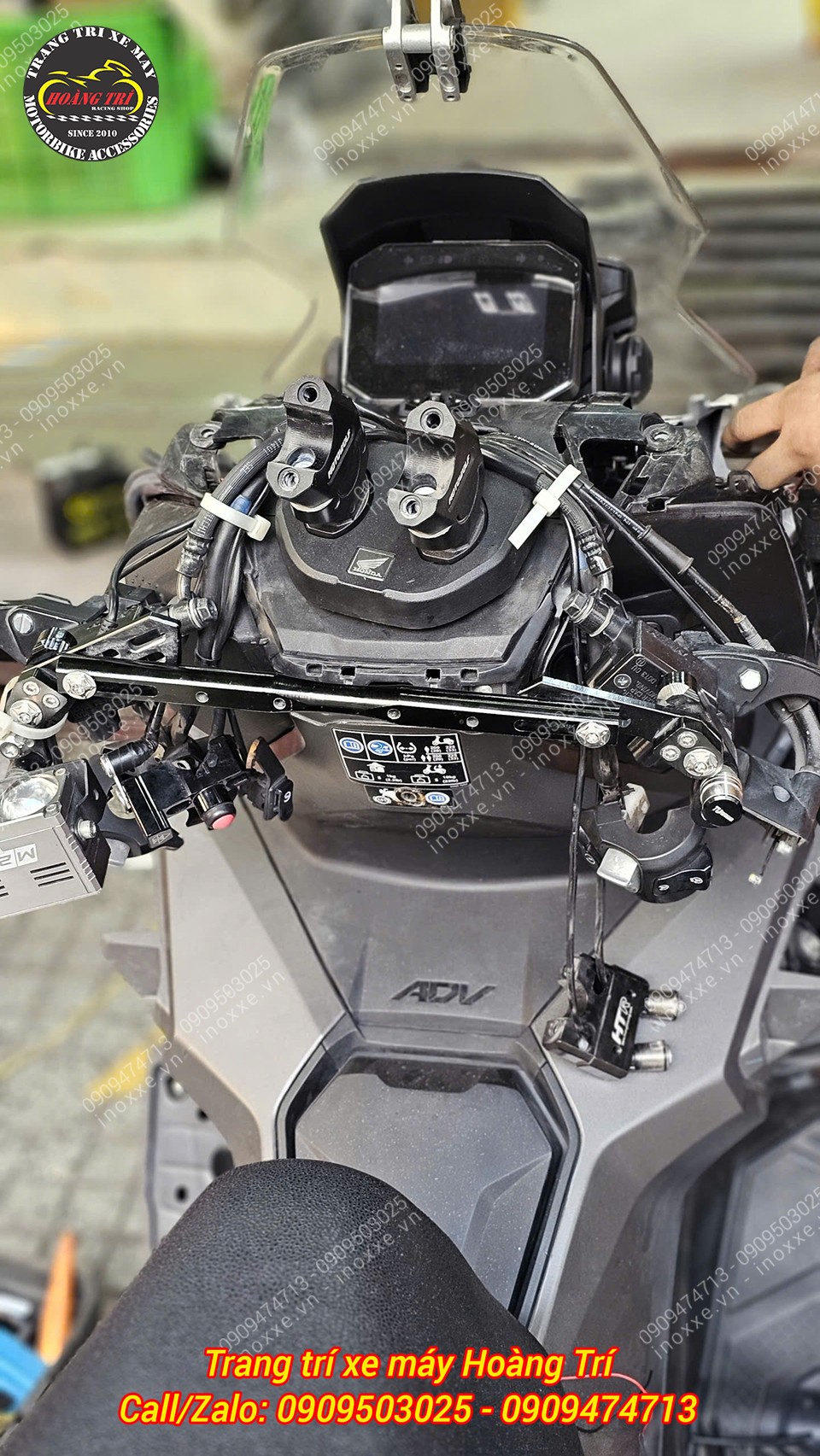 Gù tay lái có đèn lắp cho xe ADV 150/ADV 160