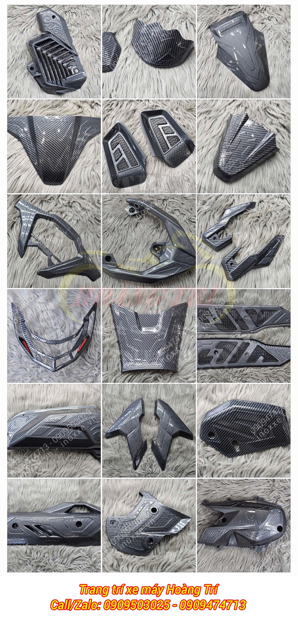 Bộ ốp trang trí carbon cho xe Airblade 2026