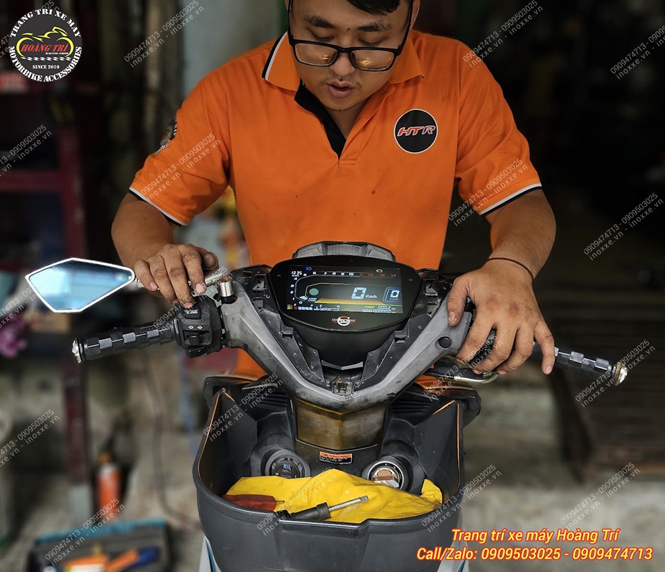 Cụm đồng hồ LCD V2 lắp cho xe Exciter 2019