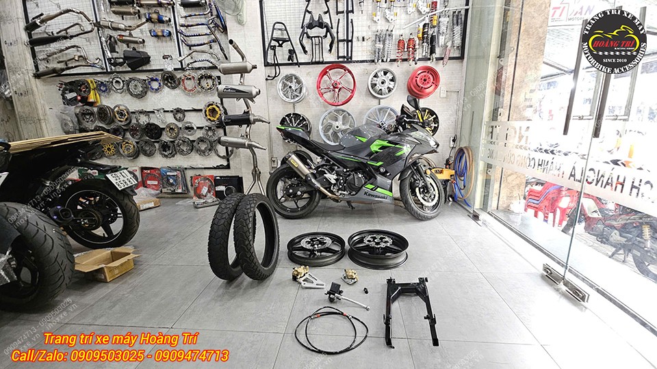 Độ bánh mâm và nâng cấp đĩa sau cho xe PG-1