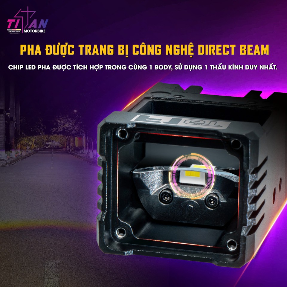 Đèn trợ sáng mini F1 GT Titan Moto