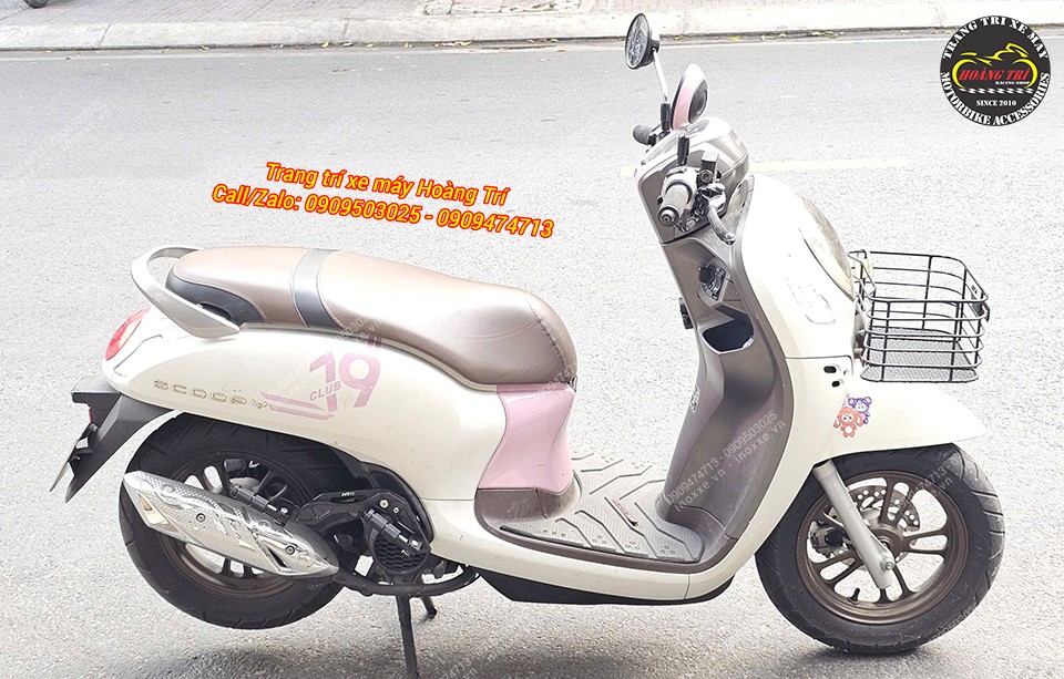Gác chân phụ HTR nhôm CNC cho xe Scoopy