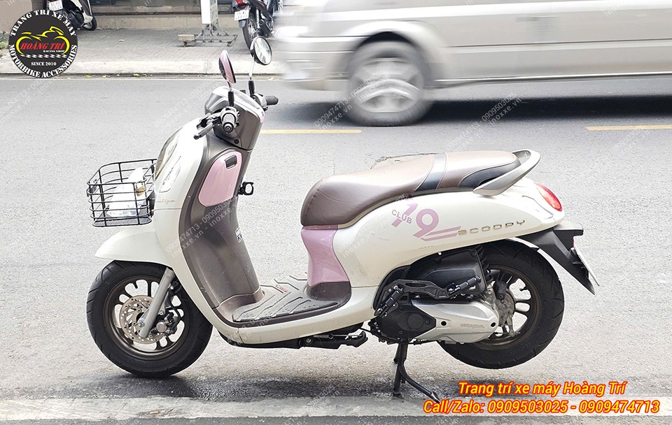 Gác chân phụ HTR nhôm CNC cho xe Scoopy