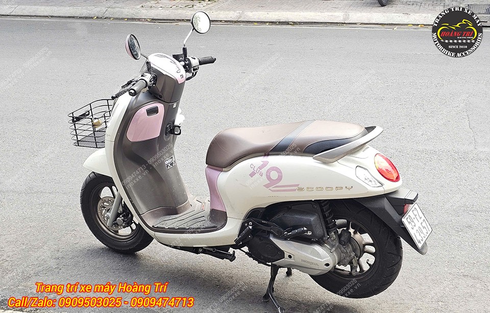 Gác chân phụ HTR nhôm CNC cho xe Scoopy