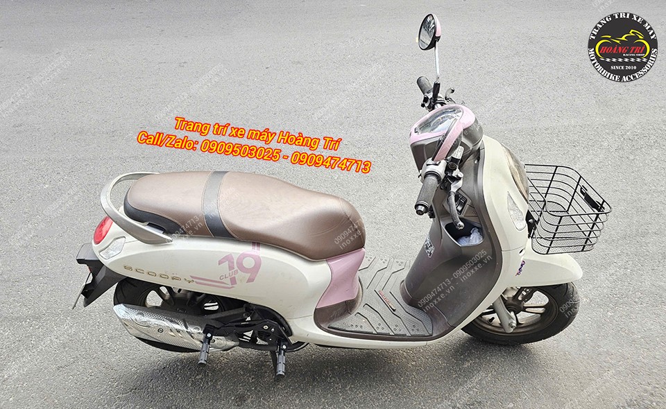 Gác chân phụ HTR nhôm CNC cho xe Scoopy