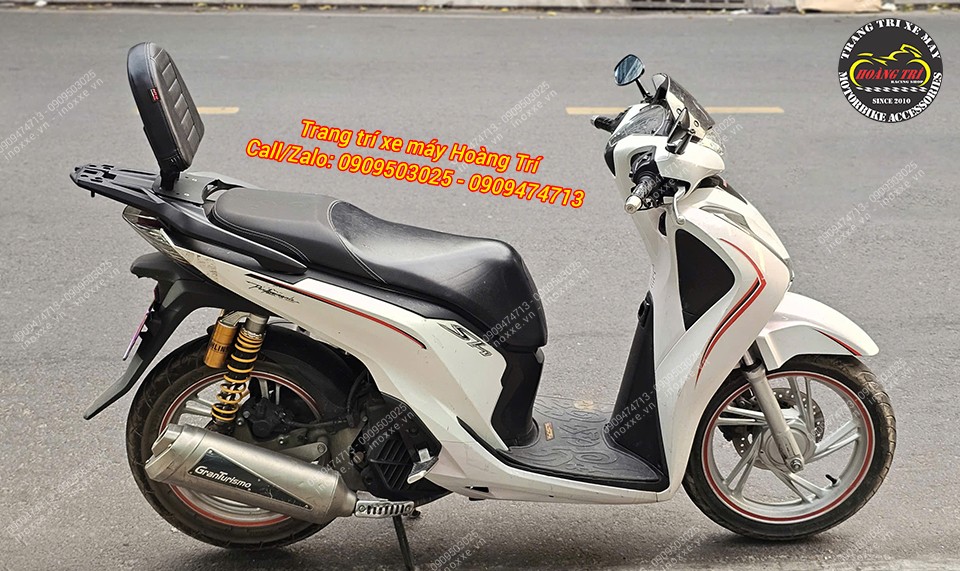 Đế tựa lưng bật/gấp mẫu V2 lắp cho xe SH