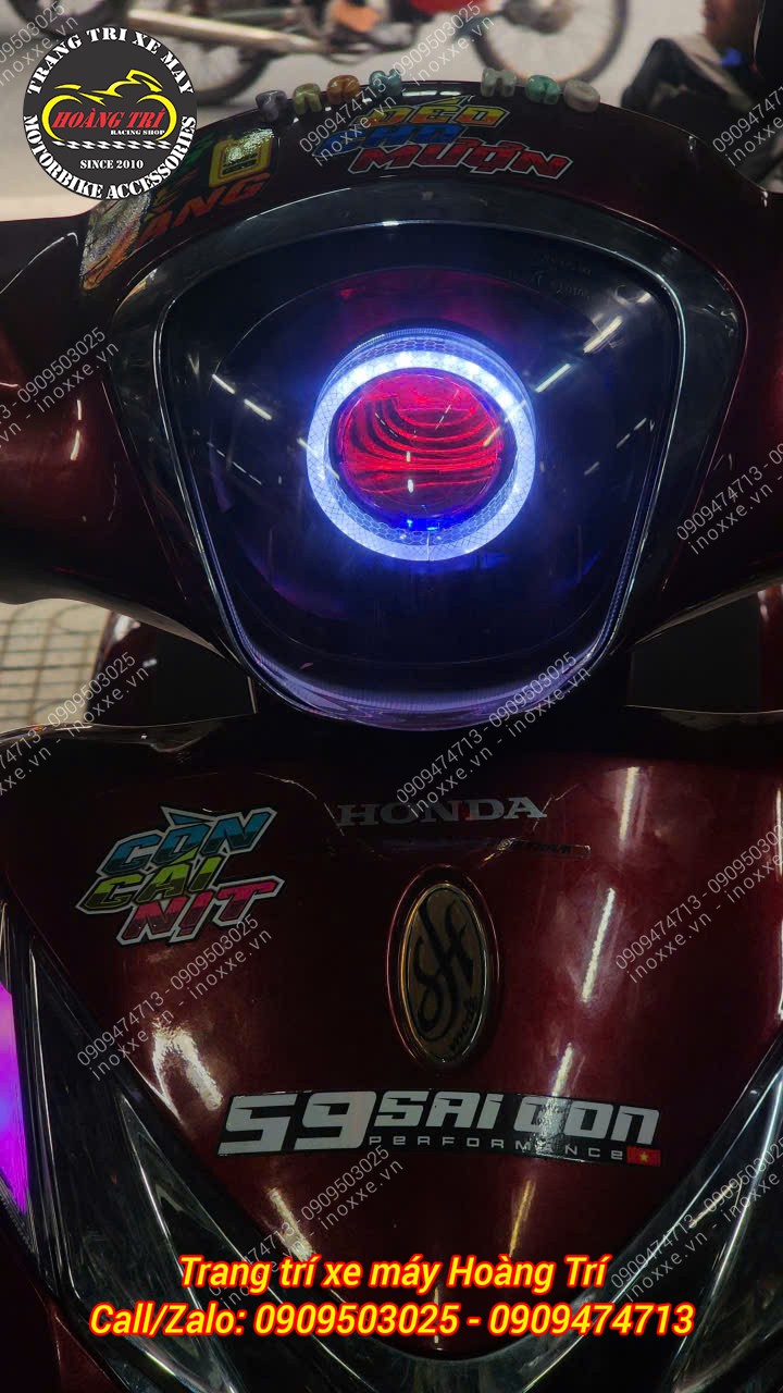 Độ đèn bi cầu xe SH Mode