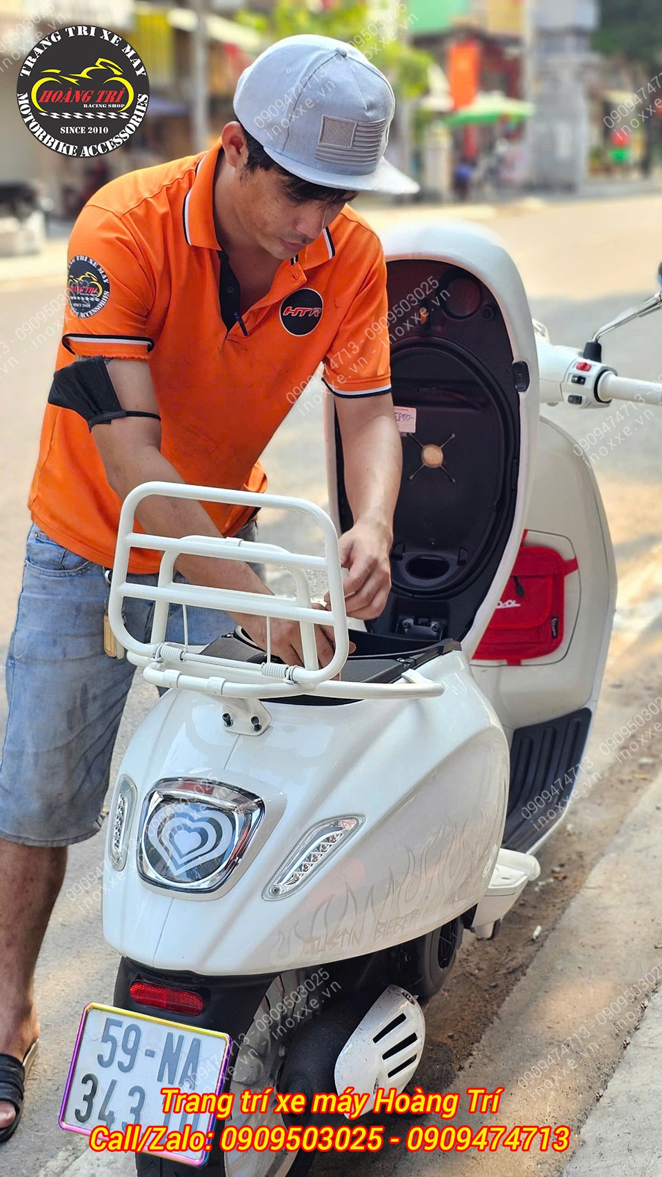 Baga sau Vespa Sprint Justin Bieber