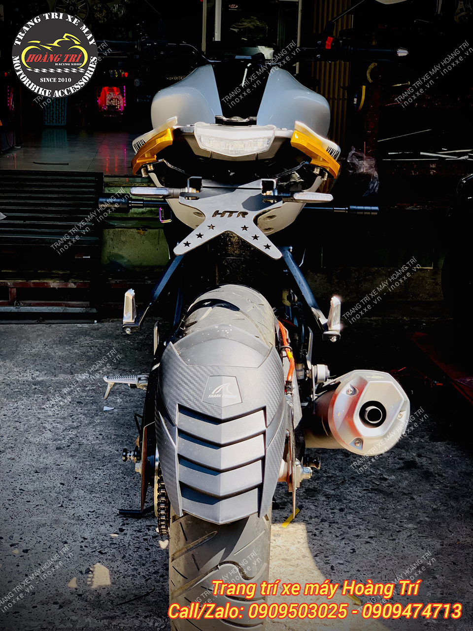 Pát biển số HTR phong cách Moto - một chiều