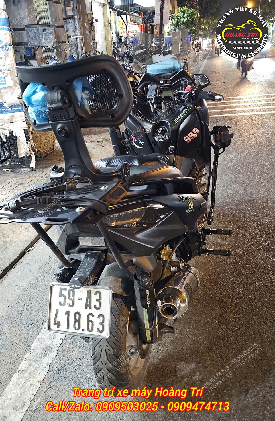 Gác chân phụ HTR độ cho xe XMax 300