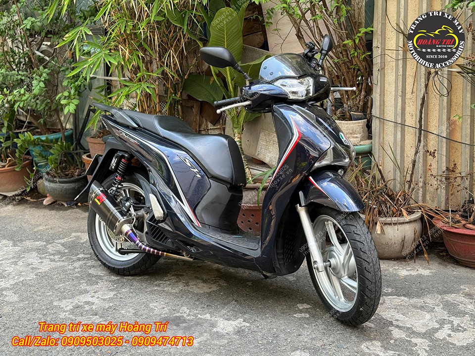 Full set pô Akrapovic carbon chính hãng độ cho xe SH