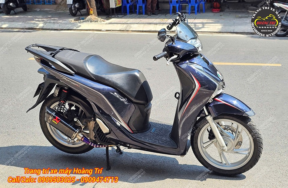 Full set pô Akrapovic carbon chính hãng độ cho xe SH