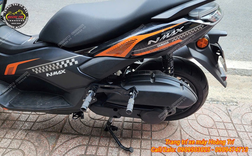 Gác chân phụ HTR nhôm CNC cho xe Yamaha NMAX