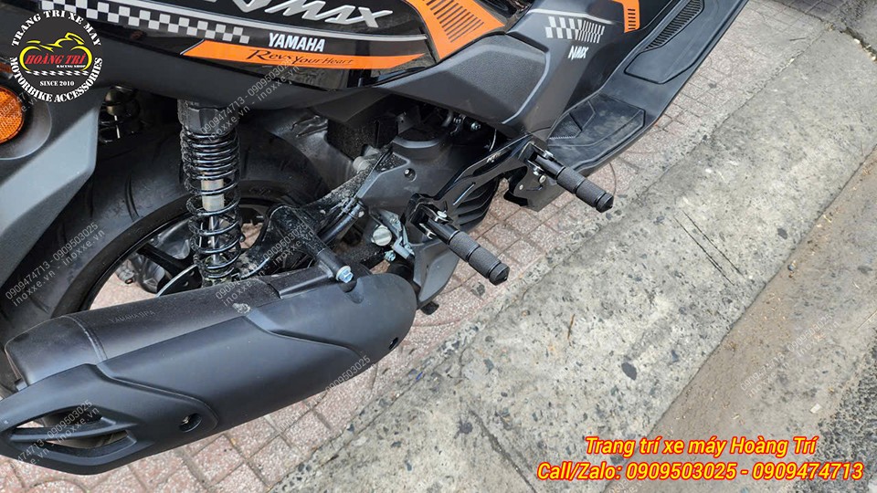 Gác chân phụ HTR nhôm CNC cho xe Yamaha NMAX