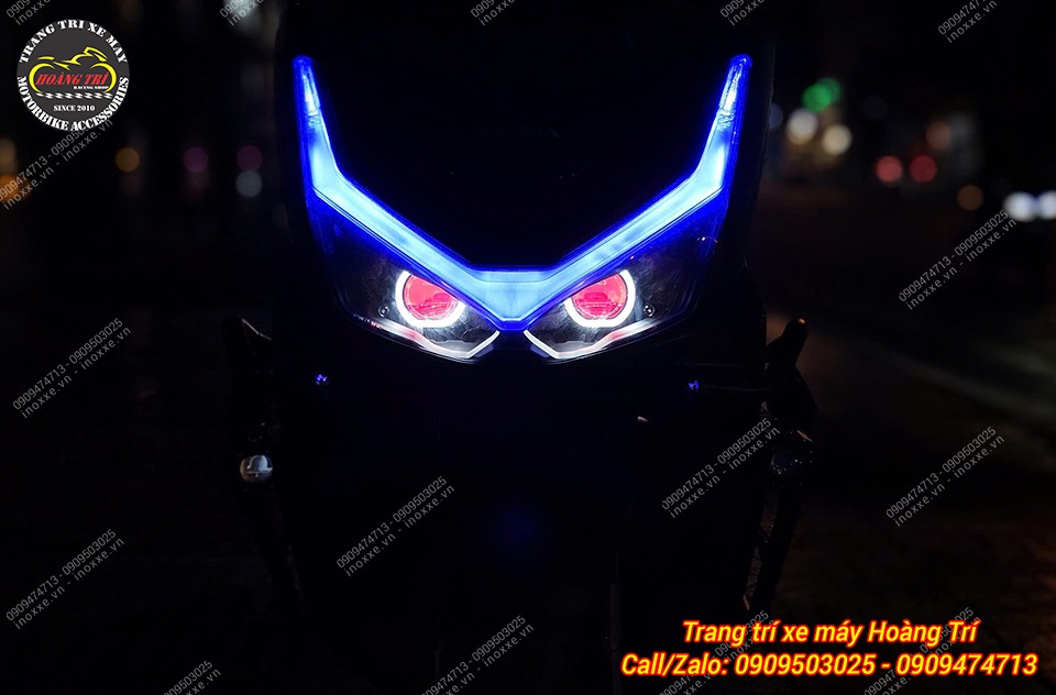 Độ đèn Bi cầu cho xe PCX 160