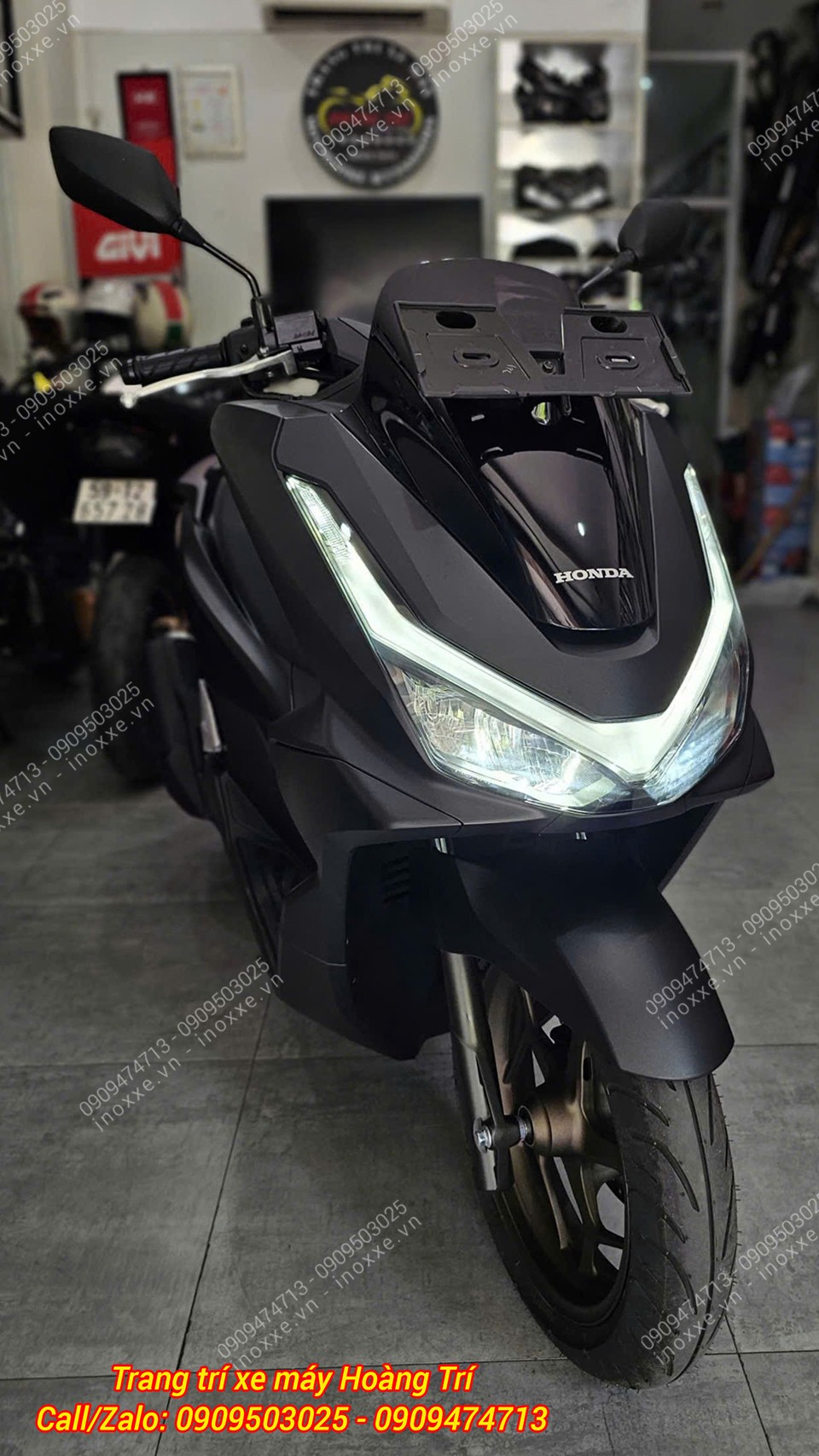 Độ đèn Bi cầu cho xe PCX 160