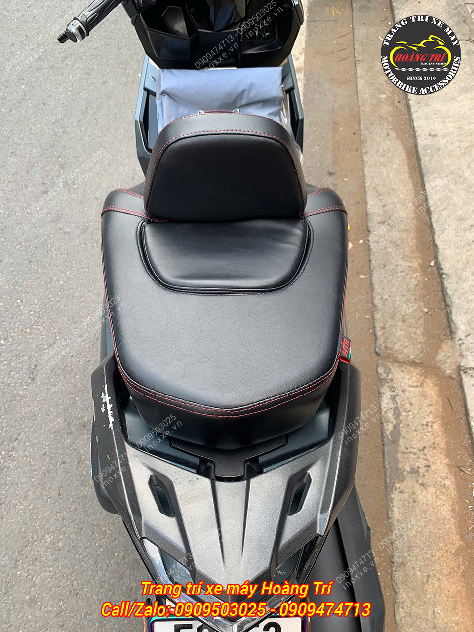 Yên 2 tầng độ cho xe Airblade kiểu Indo có tựa lưng bật gấp