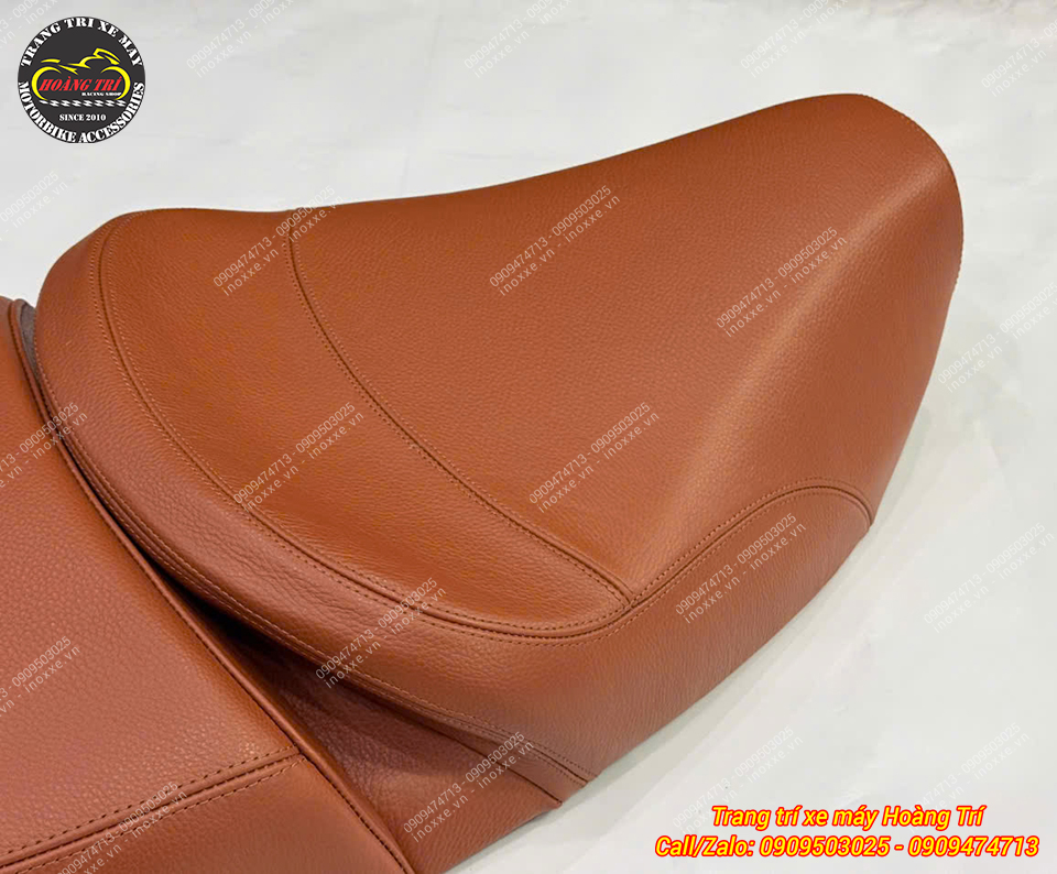 Yên da bò thật dành cho Vespa GTS / Vespa Sprint / Primavera / LX độ 2 tầng rời