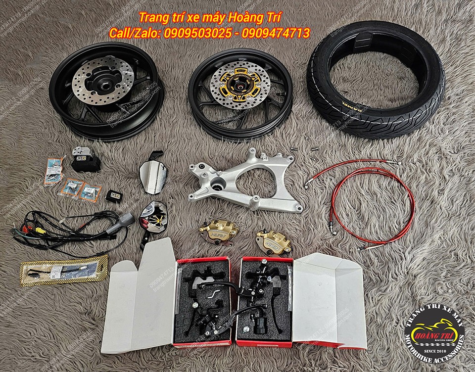 Độ mâm xe Vario 160/Click Thái 160 cho xe Airblade 150/Airblade 160
